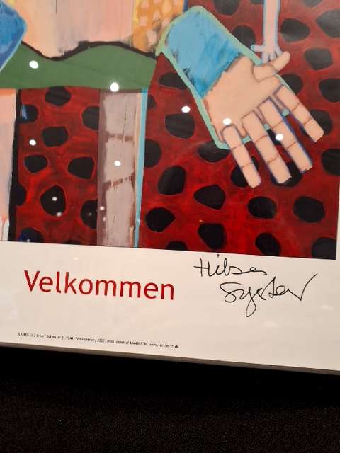 Velkommen, signeret plakat afLeif Sylvester
